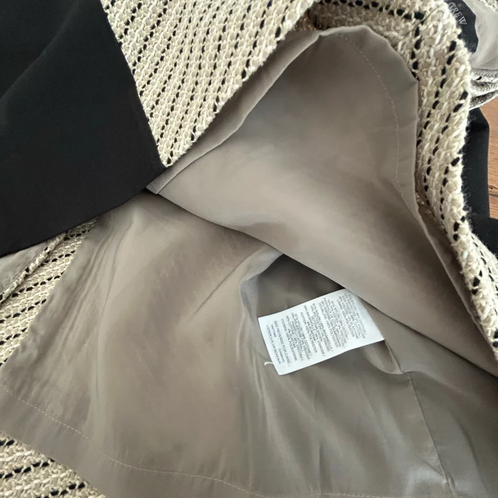 J Crew Tweed Dress Tan Black Size 6